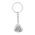 Portachiavi a cuore in acciaio inox con incisione Teaching is a work of heart e mela piccola - Stile Teaching is a work of Heart (xk256)