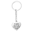 Portachiavi a cuore in acciaio inox con citazione incisa per insegnante regalo di laurea - Help Shape Little Minds (xk260)