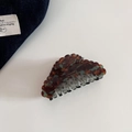 Detalle de pinza para el pelo estilo carey retro con texto dorado elegante Barrette La France - 4# Azul Marrón