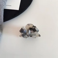 Pinza per capelli a fiocco in acetato marmorizzato grigio per acconciature eleganti - Grigio