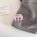 Haarklammer aus Acetat mit rosa Marmormuster, Glitzer und elegantem französischem Text - 1# Hellrosa