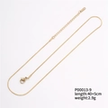Dettaglio della collana a maglia serpente dorata regolabile con chiusura a moschettone - Catena a Serpente Dorata (P00013-9)