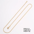 Dettaglio della catena a serpente dorata da 50 cm in acciaio inossidabile con chiusura - Catena a Serpente Dorata (P00013-13)