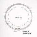 Detail showing minimalist silver neck ring measurements 39+2cm length and 0.8cm thickness - Silver (N00425-4)