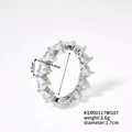 Details van afmetingen en 3,6g gewicht van de zilveren eeuwigheidsring met zirkonia hartjes - Zilveren Basis Transparante Hartstijl (KSR00117WG07) / Binnendiameter 1.7cm