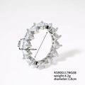 Elegante eeuwigheidsring met hartvormige zirkonia in zilveren afwerking en afmetingen - Zilveren Basis Transparante Hartstijl (KSR00117WG08) / Binnendiameter 1,8 cm