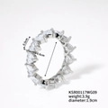 Elegante zilveren ring met hartvormige witte zirkonia in een multi-steen ontwerp - Zilveren Basis Transparante Hartstijl (KSR00117WG09)