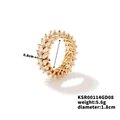 Schicker vergoldeter Eternity-Ring mit zweireihigen Marquise-Zirkonia-Steinen - Innendurchmesser 1,8 cm