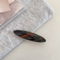 French vintage tortoiseshell pattern acetate hair clip with golden Barrette La France text - 1#Dark Multi-color