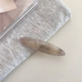Detail of acetate marble hair clip with Barrette la France engraving on fabric - 6#Grey Multi-color