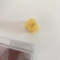 Detailed macro view of yellow acetate hair claw clip featuring France Handmade engraving - 9# Yellow