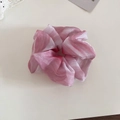Detail of pink and white gradient ink-wash organza oversized scrunchie hair tie - Pink