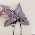 Dettaglio dell'elastico per capelli viola scintillante con fiocco e ciondolo di perla - 4# Viola