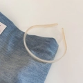 Minimalist jelly yellow non-slip headband with inner teeth for women's hair styling - 2# Apricot