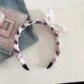 Serre-tête floral avec mini-pinces intégrées et nœud pour un effet de tressage - Style Tressé Avec Mini Pinces / Rose Fleuri