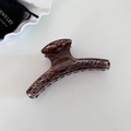 Pinza de pelo grande con diseño de carey para cabello grueso y acabado craquelado retro - Café