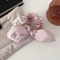 Elastico per capelli in raso rosa con fiocco grande, accessorio dolce per capelli - Rosa Pesca