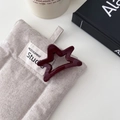 Molla per capelli a stella bordeaux intenso con finitura lucida per uno stile elegante - Stile Stella Piccolo