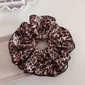 Elastico per capelli grande in velluto leopardato con eleganti bordi neri cuciti - 2# Doppio Strato Con Bordo
