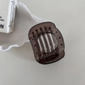 Elegant tortoise shell claw clip in translucent brown with sleek square cutout design - 10# Transparent Coffee - Small
