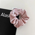 Elegante elastico per capelli in velluto rosa morbido con trama di qualità - Piccolo / Rosa