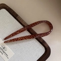 Épingle à cheveux française en acétate en forme de U avec motif léopard écaille - Imprimé léopard