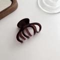 Elegante pinza per capelli in acetato marrone scuro con scritta dorata France Handmade - Caffè/Marrone