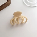 Elegante pinza per capelli in acetato crema con logo France Handmade per acconciature francesi - Albicocca Riso