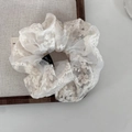 Coletero elegante de tul con bordado de encaje francés y diseños de flores - Estilo 1 / 1# Blanco Perla Concha