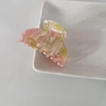 Pince à cheveux en acétate rose et jaune sur une assiette décorative, style français - 6# Rose-Vert Marbré