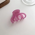 Elegant semi-transparent pink purple acetate claw clip for hair with France Handmade text - Plum Pink
