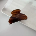 Pince à cheveux française en acétate avec motif écaille de tortue sur plateau céramique - 5# Café Rayé