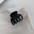 Pinza per capelli nera lucida in acetato con scritta dorata France Handmade - Nero