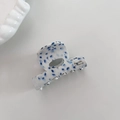 Pince à cheveux minimaliste en acétate avec taches bleues et lettrage Barrette La France - 5# Bleu à Pois