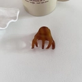 Französische Haarklammer mit Schildpattmuster aus braunem Harz und Handmade-Stempel - Karamell