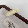 Minimalist cream yellow matte hair clip for women with a jelly-like resin finish - Frosted Duckbill Clip / Cream Yellow