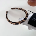 Vintage leopard print headband with handmade lettering on a minimalist background - 6# Brown Leopard Headband 2cm