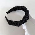 Eleganter schwarzer Scrunchie-Haarreifen mit stilvollem Schleifenmuster und Strukturstoff - 4# Schwarze Schleife Stirnband