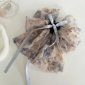 Haarklammer mit Blumen-Chiffon-Schleife und hellblauem Band für elegante Frisuren - Hellblau