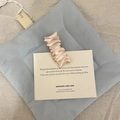 Rose gold wavy pleated hair clip with elegant mermaid pearl finish for women - Square Style / Pearlescent Pink