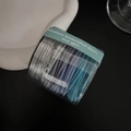 Blue and purple high elastic hair ties set in a transparent bottle for women and kids - Basic Style / Blue Series