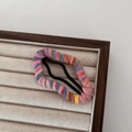 Pinza para el pelo de nube tejida con lana degradada en tonos rosa y azul - Rosa Amarillo Azul