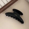 Dettaglio molletta per capelli in acetato nero lucido con scritta Barrette La France dorata - 4# Nero