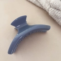 Molla per capelli francese blu polvere in acetato con scritta dorata Barrette La France - Clip stile gruccia