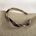 Plaid vintage college style headband with brown coffee tones and silver silk threads - 10# Beige Coffee Plaid (1.5CM)
