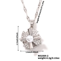 Detailed view of spinning windmill pendant necklace with size 1.7x1.4cm dimensions - Silver Windmill Style (N01084-2)