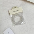 Elastico per capelli a spirale trasparente con scheda accessori beige minimalista - Set di 2 pezzi / Trasparente