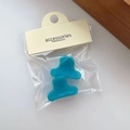 Lot de deux mini pinces à cheveux en acétate bleu vif dans un emballage soigné - Bleu