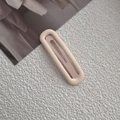 Elegant matte dusty pink oval BB hair clip for women with a minimalist Korean style finish - Beige