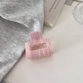 Pinza para el pelo de acetato con degradado de rayas rosas y púrpuras con estilo - Cuadrado Pequeño